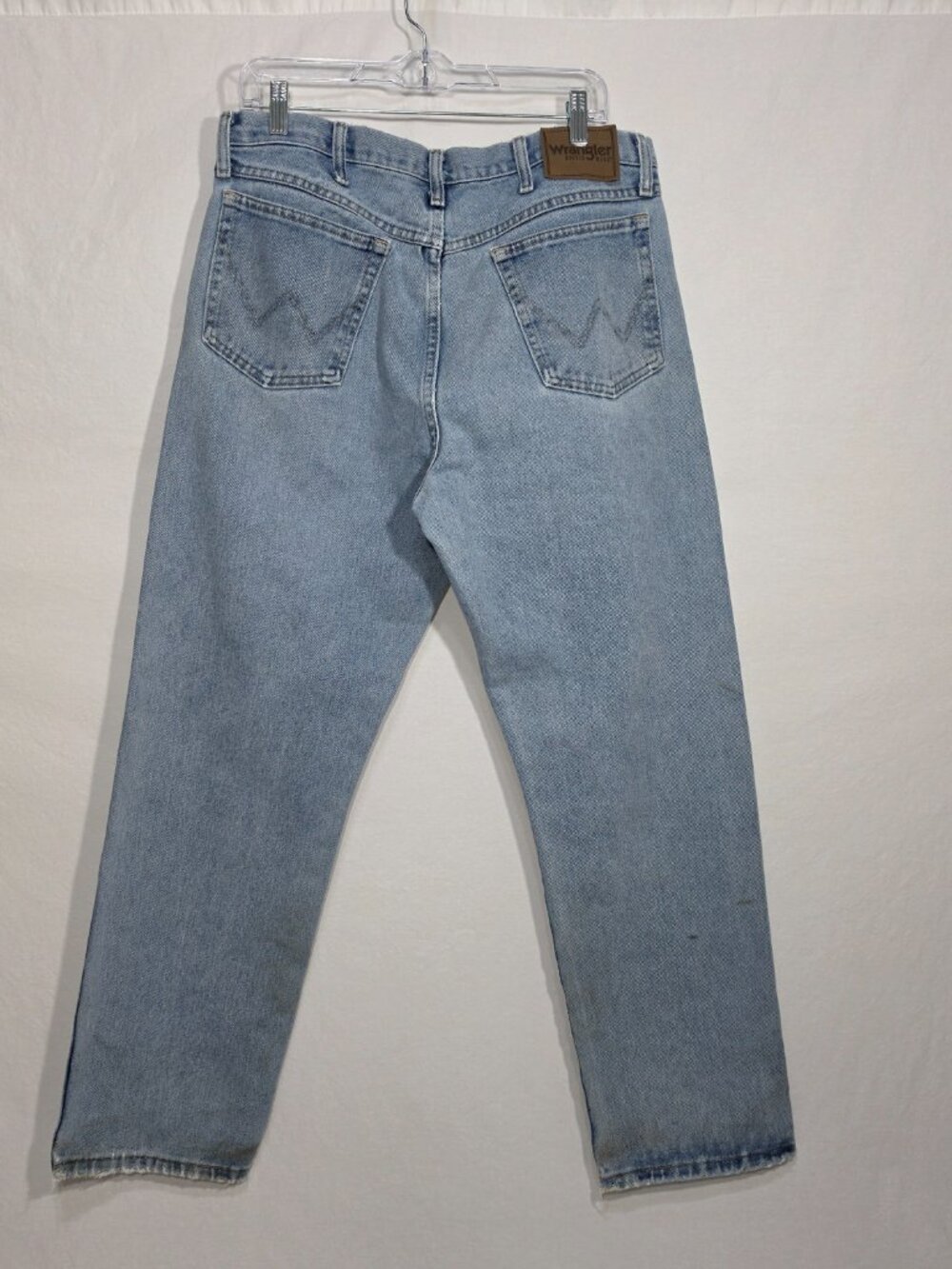 Vintage WRANGLER "Rugged" Natural Fraying/Distressing TRASH Blue Jean Men 36x30. - Picture 3 of 17